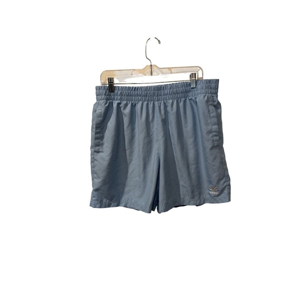 Adidas Mens Light Blue Swimshorts XL With Elastic Waistband & Embroidered Logo